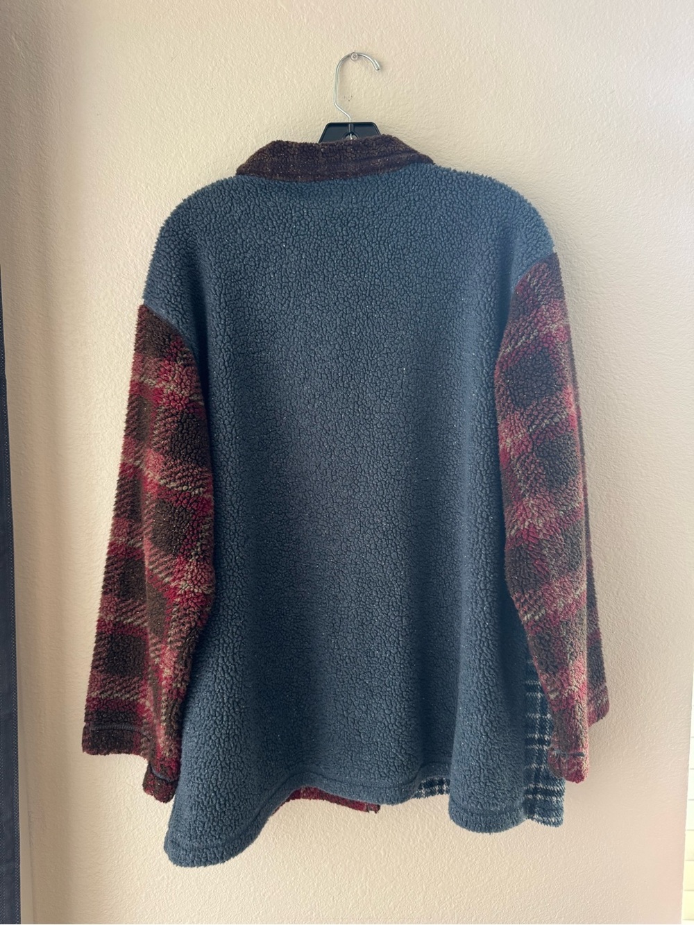 Fall Cottagecore Vintage Koret Patchwork Teddy Jacket Large - Picture 5 of 5